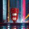 Red alarm, iron shell waterproof sound and light alarm, home and shop anti-theft emergency warning details Picture